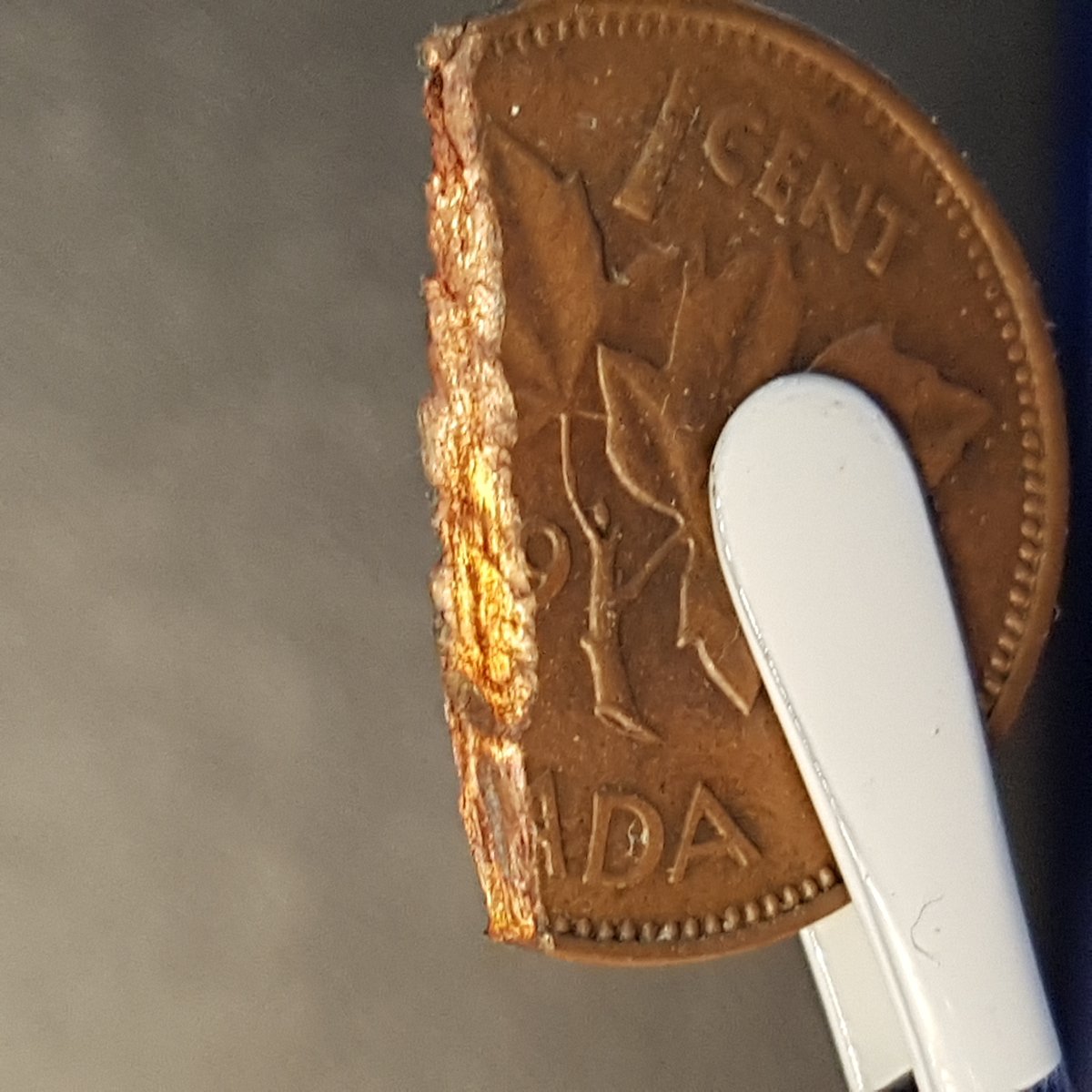1969-1-Cent-Broken-Planchet---Beauty!