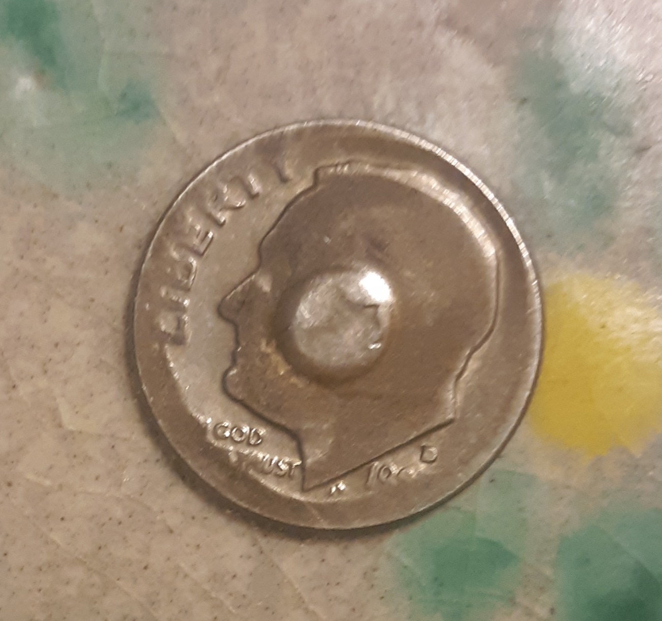 19?-Error-Dime-Denver-Mint-.-Has-Bump-In-The-Ear-Area
