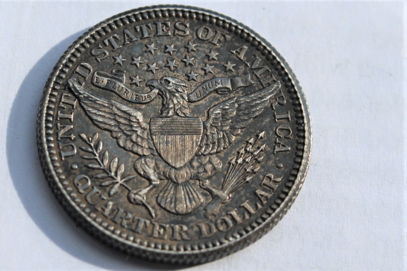 Toned-1904-P-Barber-Quarter!-Grading-Opinion-Unc/Aunc?
