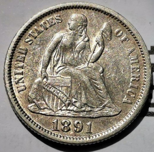 1891-Seated-Liberty-Dime!-Repunched-Date?-Grading-Opinion!
