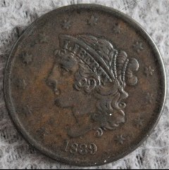 1839-Booby-Head-Large-Cent!-Grading-Recommendation-Needed!
