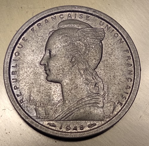 1948-2-Franc-Togo-Aluminum-Non-Essai.-Need-Help-With-This-One