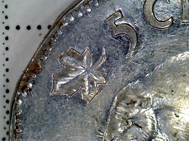 1953-Nickel-NSF-/-Missing-A-Point-From-Leaf