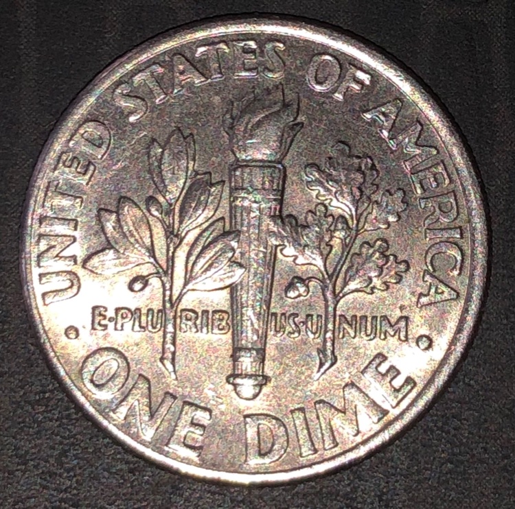 2004-P-Dime...-Reverse-Die-Blots,-Extra-Leaf?