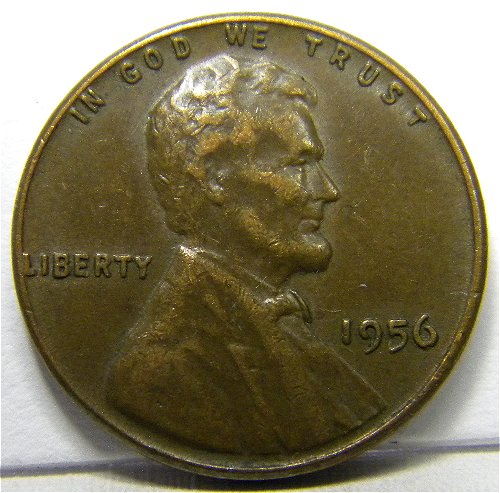 1956-Lincoln-Wheat-Penny---Die-Break-Error-Obverse?