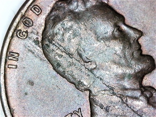 1957-D-Wheat-Cent-BIE-&--Rim-To-Rim-Lamination
