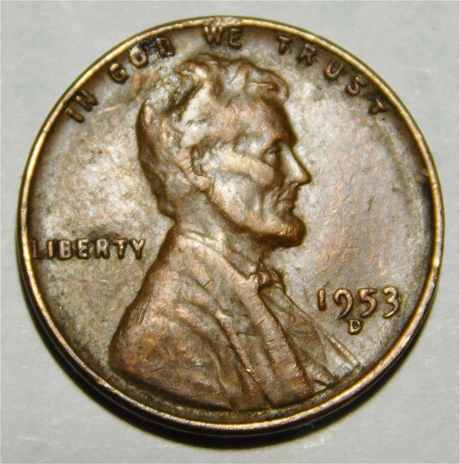 1953-D-Lincoln-Cent---Struck-Through-Or-Other-Problem-?