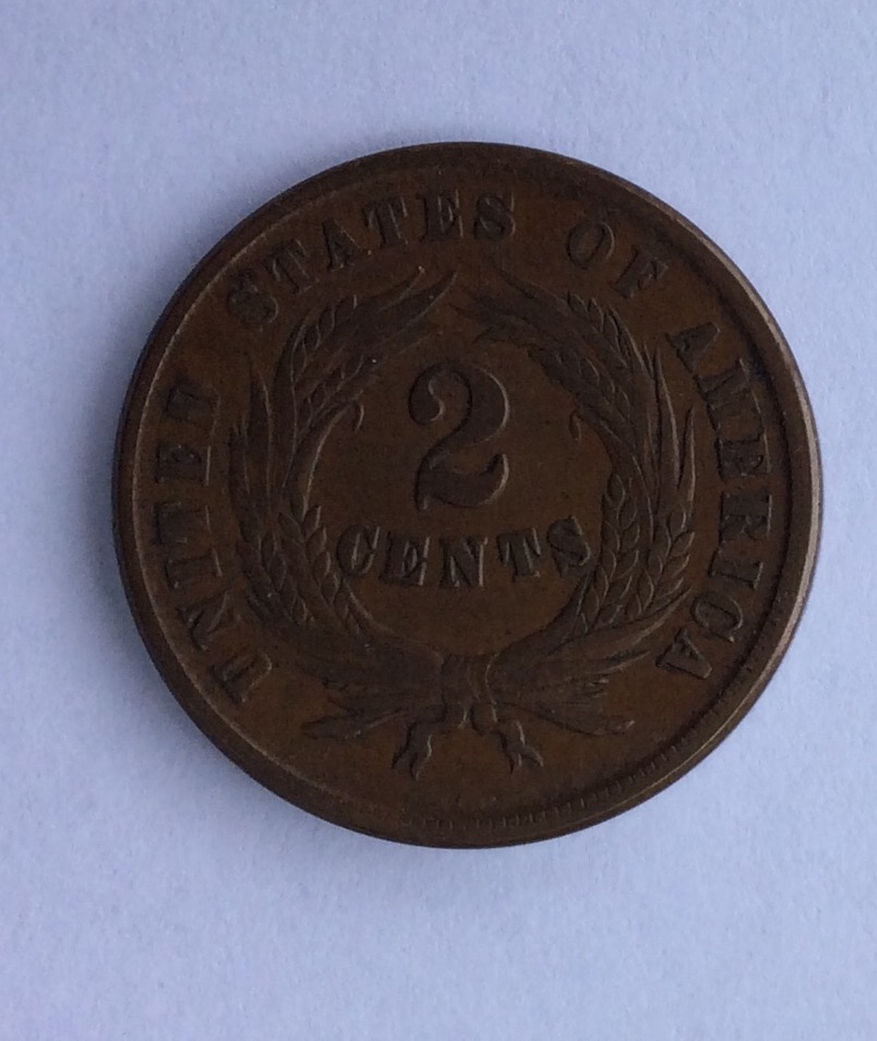 1864-Lg-Motto-Two-Cent-Piece---Grade-And-Value?