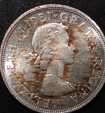 1964-Canadian-Silver-Dollar-With-Unknown-Error-/-Added-3-More-Pics