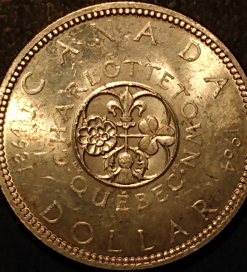 1964-Canadian-Silver-Dollar-With-Unknown-Error-/-Added-3-More-Pics