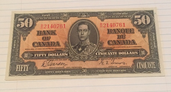 1937-Consecutive-$50-Bank-Of-Canada