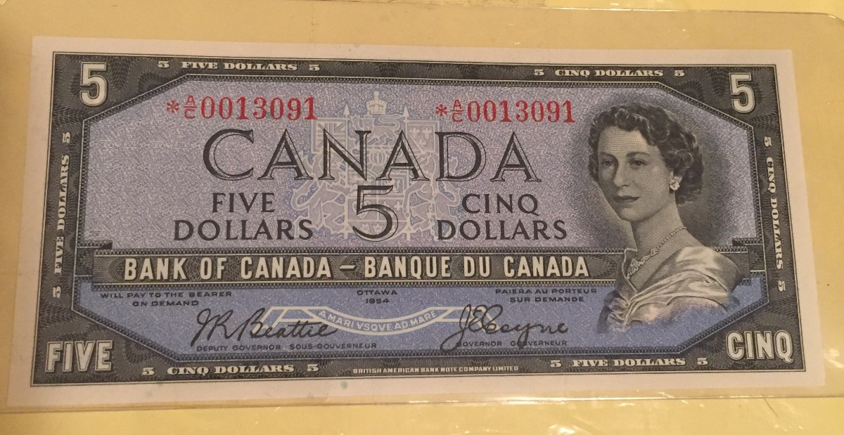 1954-$5-*ac-Replacement-Note.-Grade/Value?