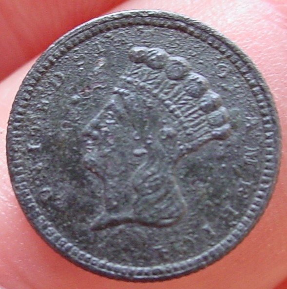 1861-Gold-Dollar-Struck-In-Copper/Bronze