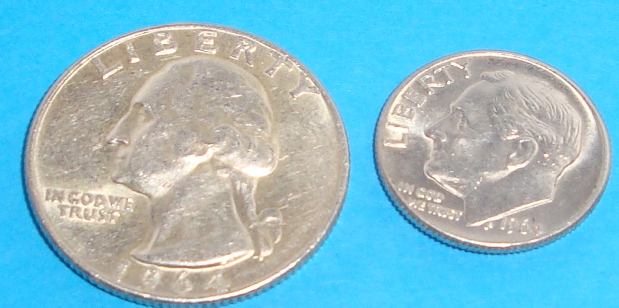 1964-Silver-Quarter-And-Dime,-Can-I-Get-Graded-Please?