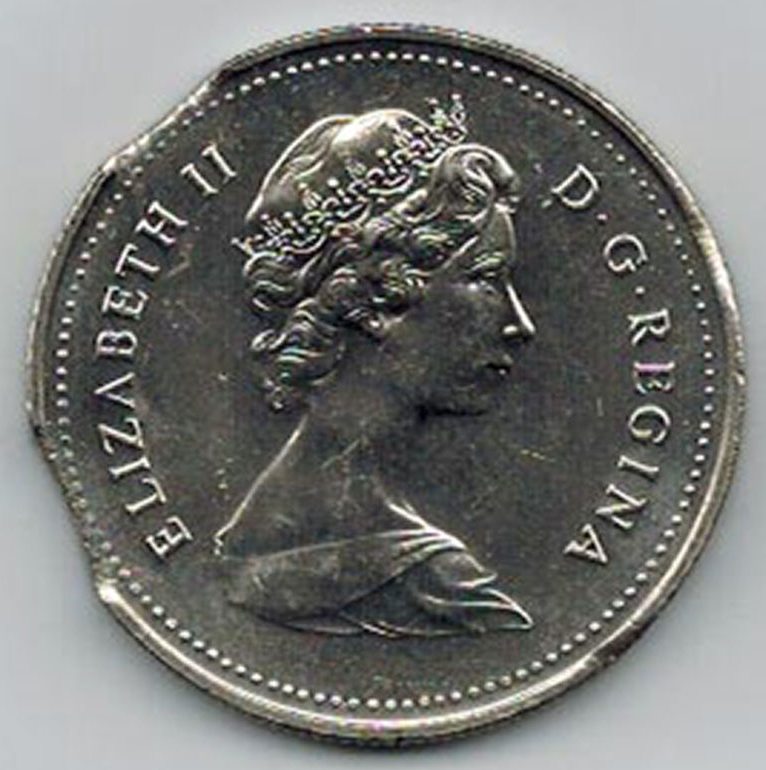 1982-Voyageur-Nickel-Dollar,-Double-Clip