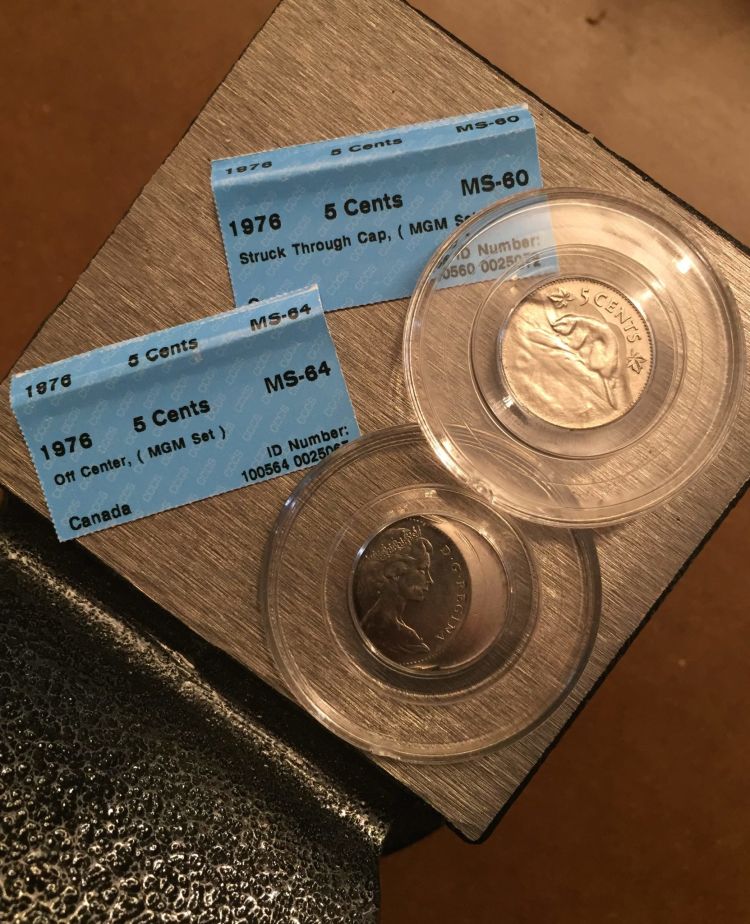 Mgm-Set---1976-5-Cent-Cap-And-Sequential-Coins-Struck-By-Cap