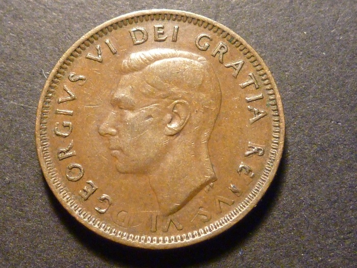 1952-1-Cent-Double-Struck,-Rotated-In-Collar