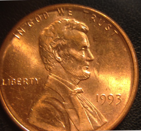 1993-Penny-With-Lettering-Pushed-Up-Towards-The-Rim