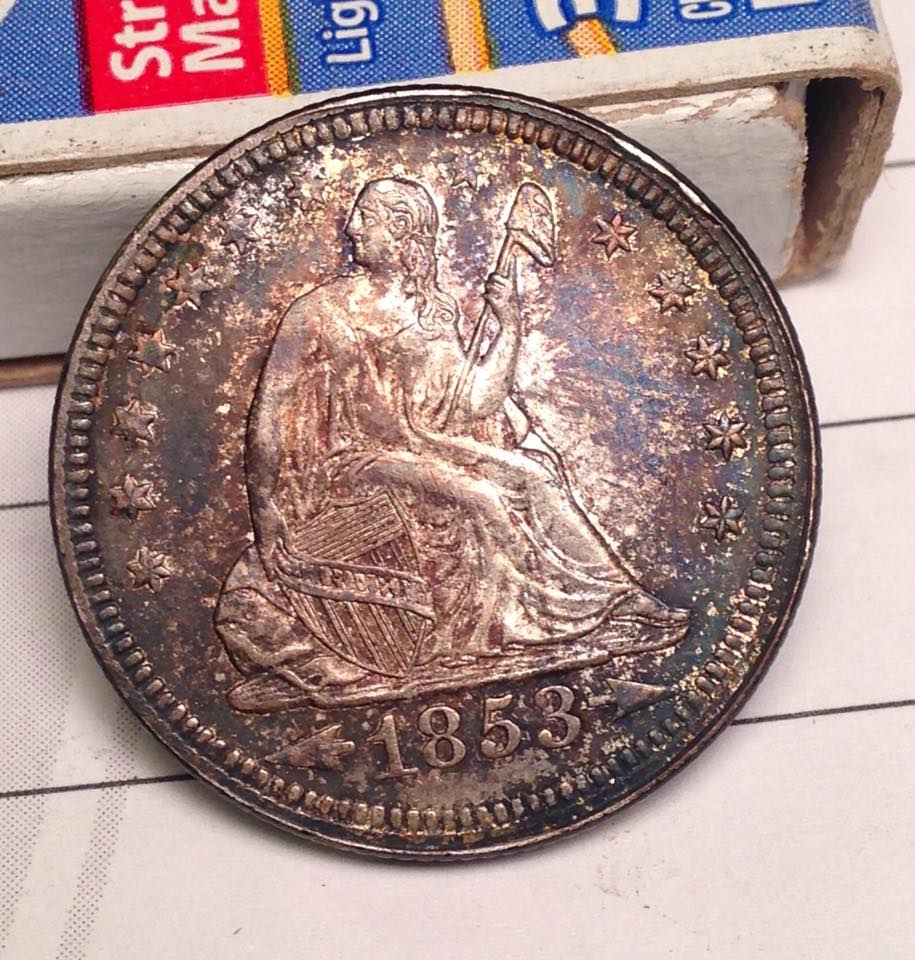 Very-Nice-1853-Rays/Arrows-25c