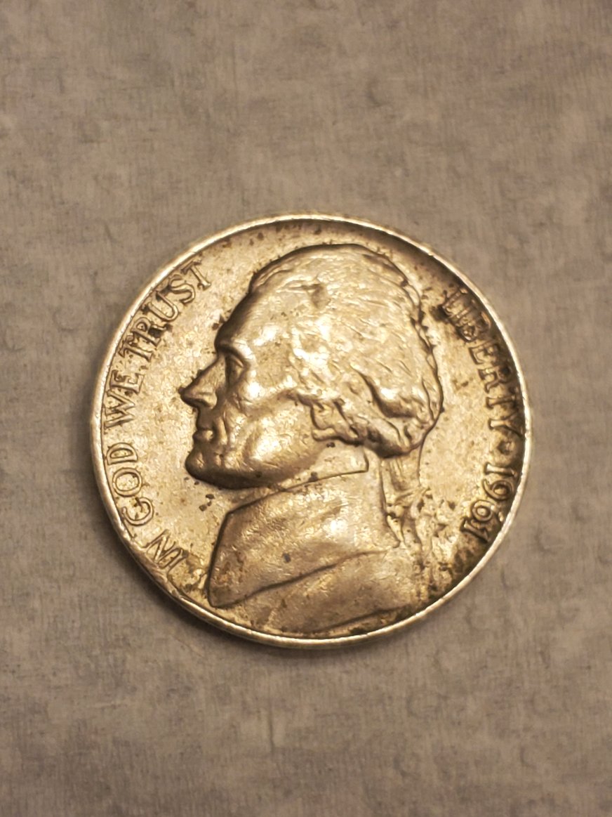 Minor-Clipped-Planchet-1961-P-Jefferson-Nickel