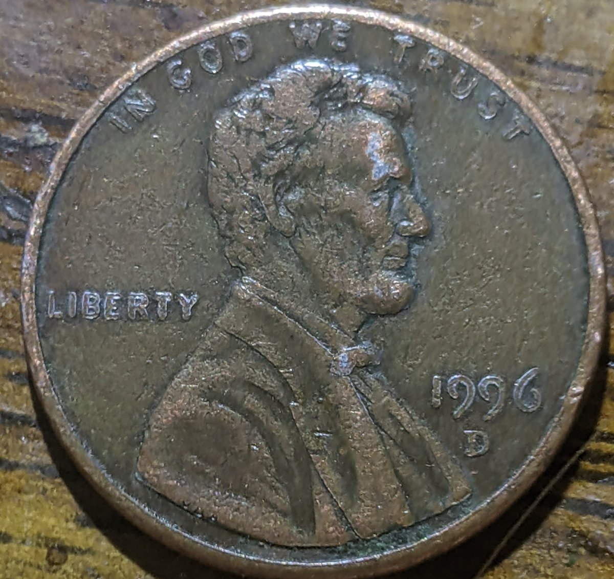 1996-Penny-With-Weird-Lettering-And-Symbols-Is-It-A-Error