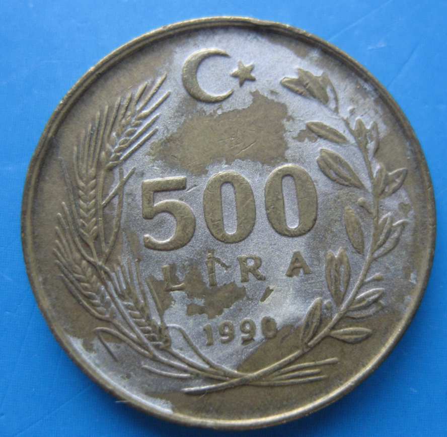 Turkish-500-Lira-1990-Lamination-Issue