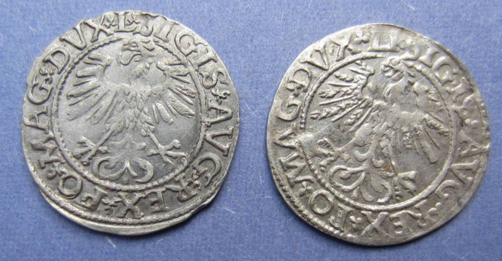 Lithuania,-½-Grosz-1561-&-1562