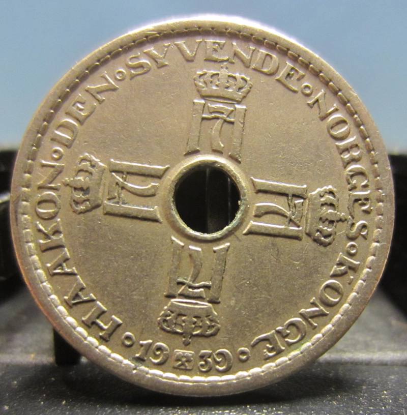 Norway,-1-Krone-1939-Large-And-Small-9!