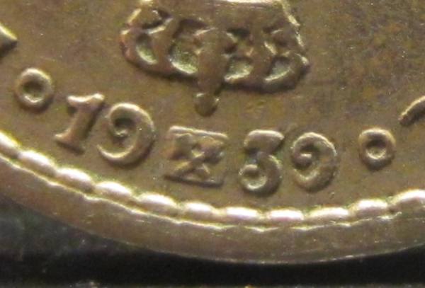Norway,-1-Krone-1939-Large-And-Small-9!