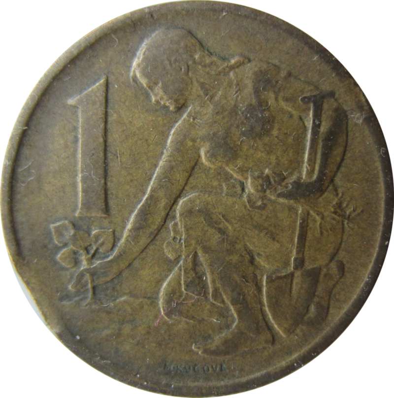 Czechoslovakia-1-Korun-1970-