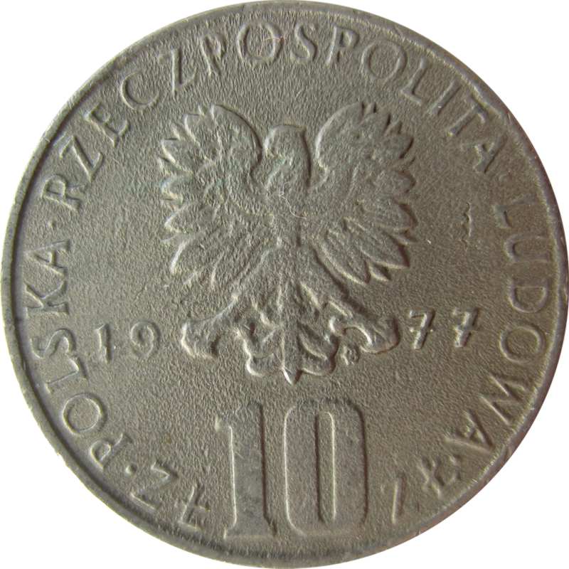 Strange-Surface-On-10-Zloty-Poland-1977