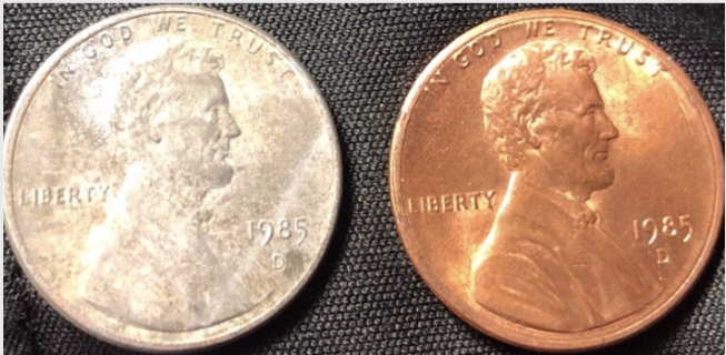1985-D-Lincoln-Cent--Wrong-Planchet-Coin-Is-Very-Gray?