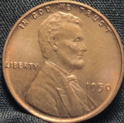 1950-LWC-Nearly-MS-Condition-Wheat-Penny-Except-For-Forked-Tongue-
