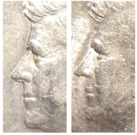 1971--D-Kennedy-Half/-Missing-Facial-Features?