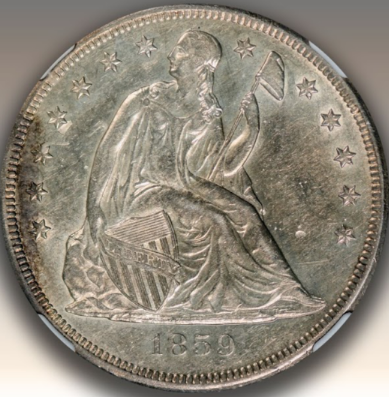1859-O-Seated-Dollar-For-Grading
