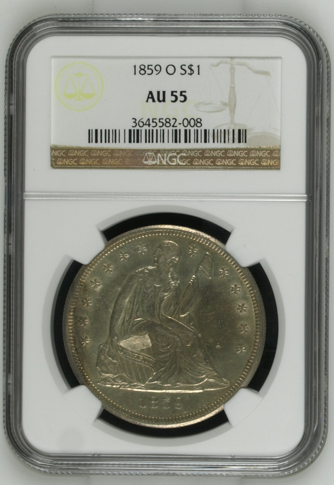 1859-O-Seated-Dollar-For-Grading