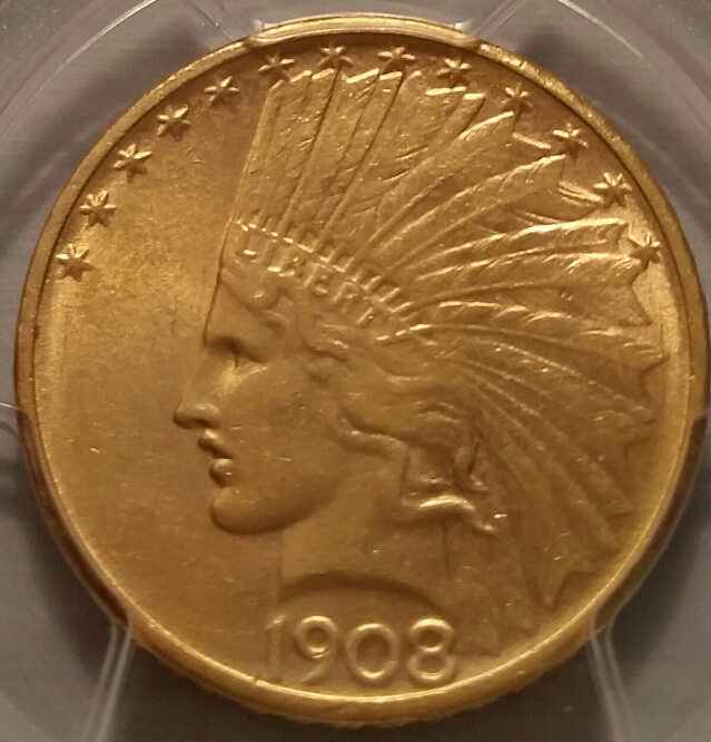 1908-D-NM-$10-For-Grading