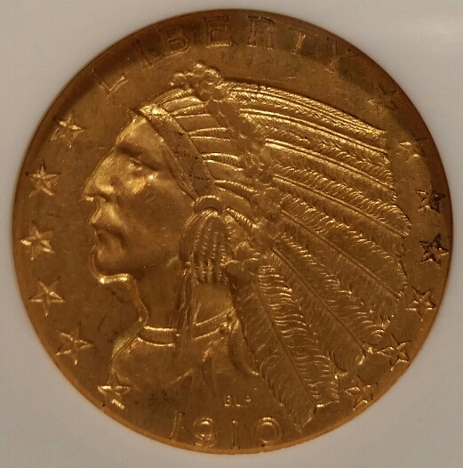 1910-$5-Indian-For-Grading