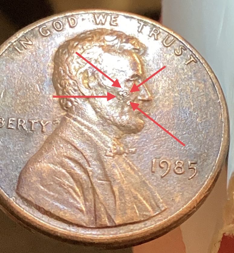 1985-No-Mint-Mark-Lincoln-Memorial-Cent