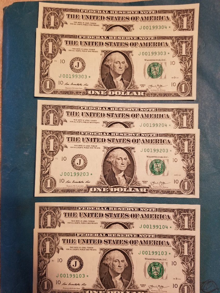 2013-$1-Star-Notes~-Low-Run,-ConsecutivePics-Added