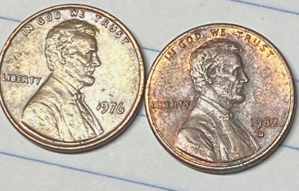 1976-P-Penny-Date-Error-&-1982-D-Penny---Date-Size