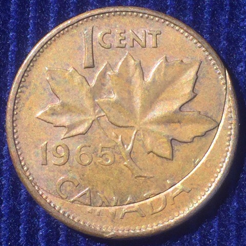 Canada-1965-Cent---Incomplete-Clip
