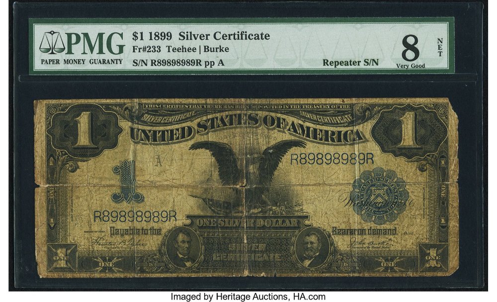 R89898989r-Silver-Certificate-&-B9333333*-Treasury-Note