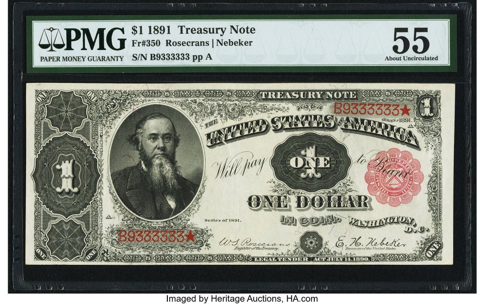 R89898989r-Silver-Certificate-&-B9333333*-Treasury-Note