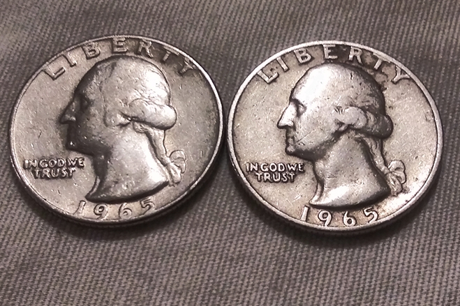 New-Here-From-Georgia,-USA---1965-Error-Quarters?