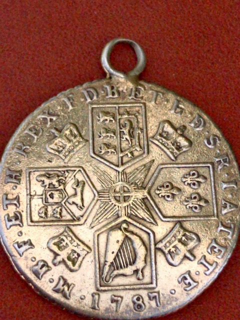 1787-Shilling?-Coin-Or-Pendant?-Gold-Surface