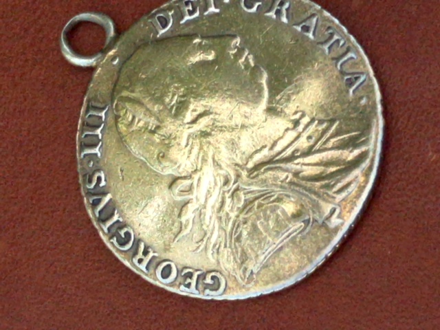 1787-Shilling?-Coin-Or-Pendant?-Gold-Surface