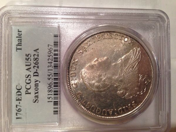 1767---Edc-Thaler-PCGS-AU-55-Saxony