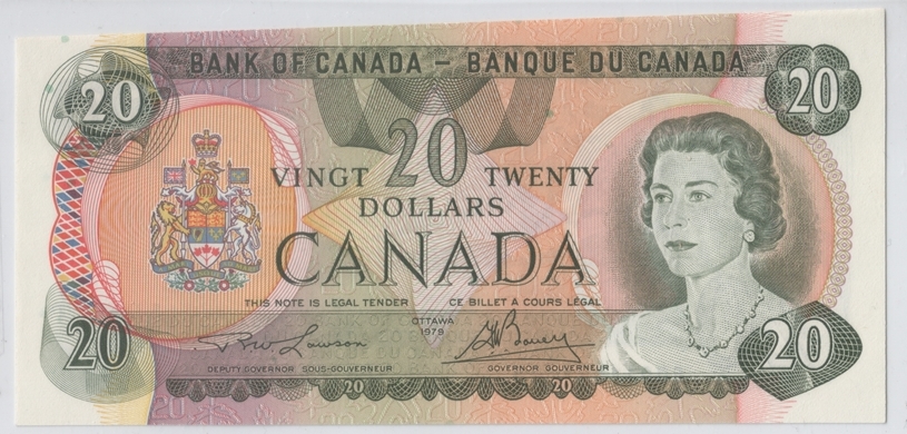 Cutting-Errors-On-Canada-Bc-54A-1979-20-Dollars