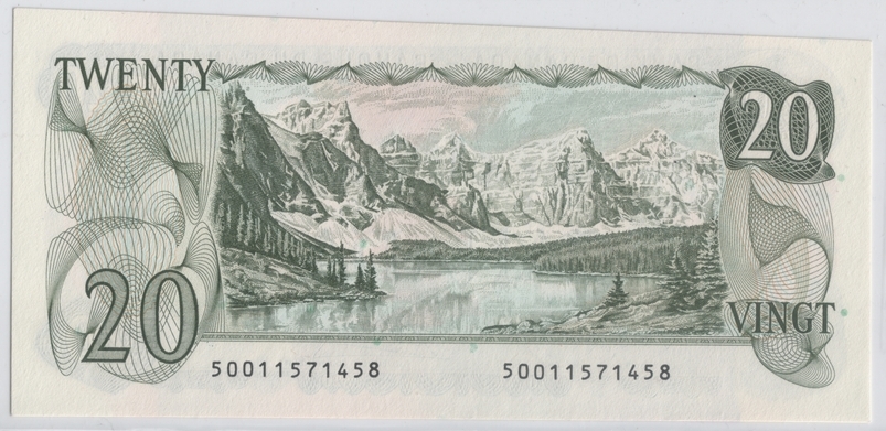 Cutting-Errors-On-Canada-Bc-54A-1979-20-Dollars